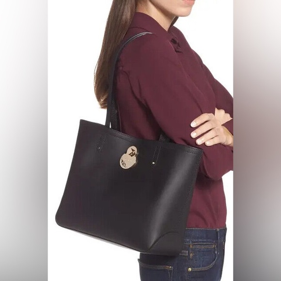 New Longchamp Cavalcade Lambskin Leather Shoulder Tote Bag Purse Black - Picture 4 of 16